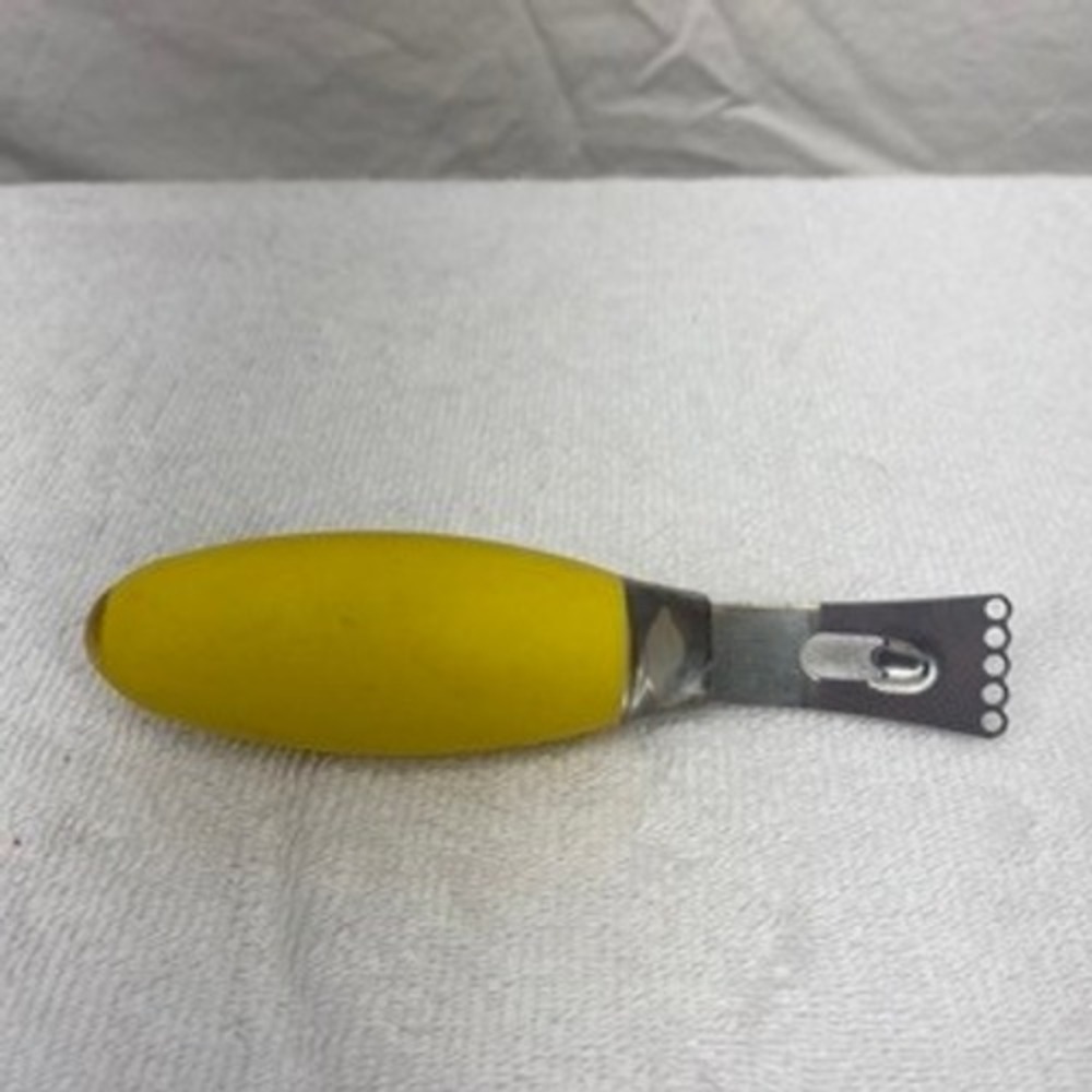 Yellow Ergonomic Citrus Zester and Channel Knife Stainless Steel Garnish Tool